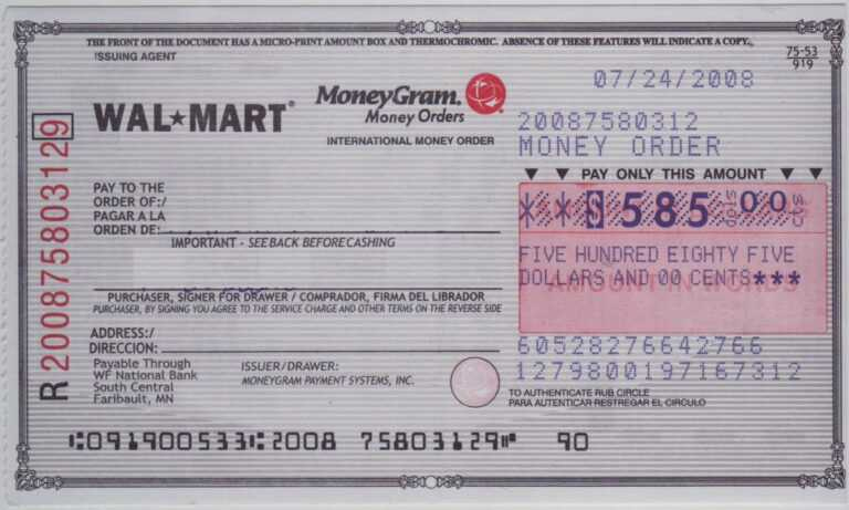 Blank Check Sample | How To Fill Out A Moneygram Money throughout Blank Money Order Template