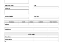 Blank Pay Stubs Template (3) – Templates Example with regard to Blank Payslip Template