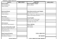 Blank Personal Financial Statement Template – Sample inside Blank Personal Financial Statement Template