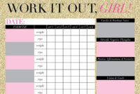Blank Printable Workout Calendar Template 2 | Workout throughout Blank Workout Schedule Template