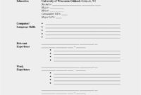 Blank Resume Templates For Microsoft Word – Best within Blank Resume Templates For Microsoft Word