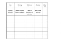 Blank Road Trip Itinerary Template - Pdf Format | E throughout Blank Trip Itinerary Template
