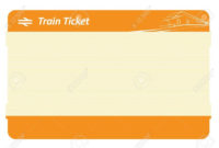 Blank Train Ticket On White Background Regarding Blank throughout Blank Train Ticket Template