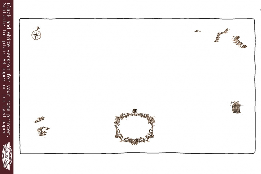 Blank Treasure Map Templates For Children - Printable with Blank Pirate Map Template