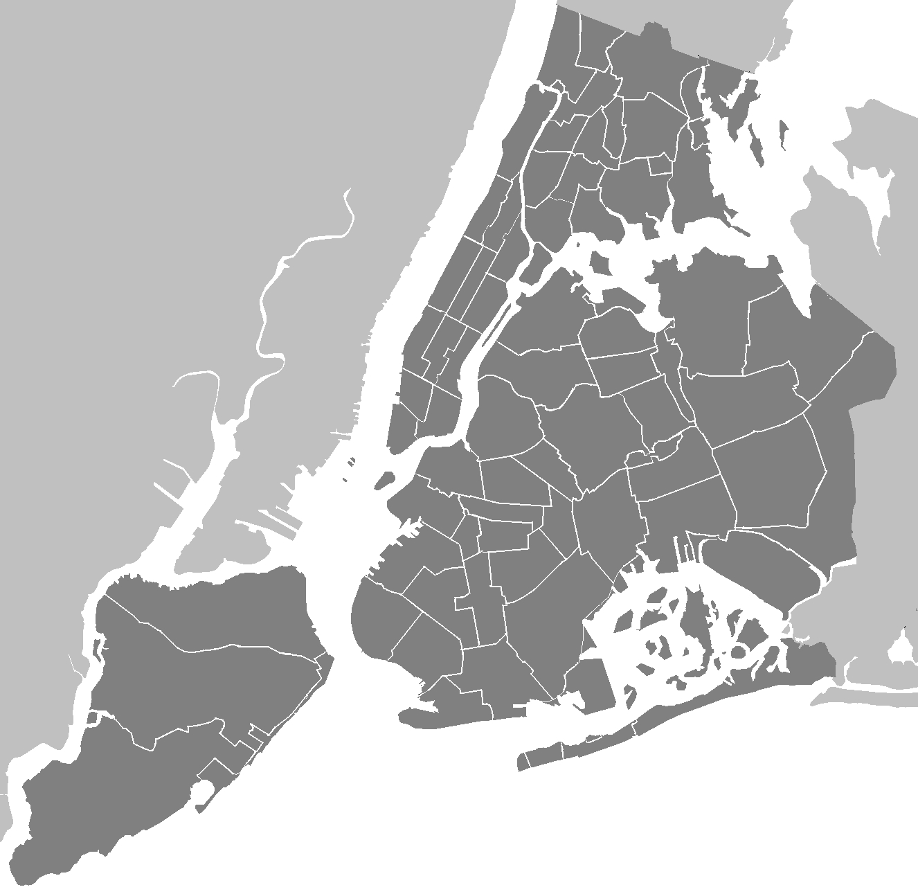 Blank, Usable Map Of Nyc Boroughs? for Blank City Map Template
