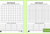 Blank Word Search Template For Blank Word Search Template inside Blank Word Search Template Free