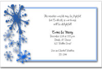 Blue Snowflakes Invitation, Snowflakes Holiday Invitation with regard to Blank Snowflake Template