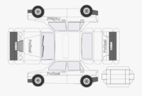 Clip Art Car Cut Out Template - Police Car Paper Model in Blank Race Car Templates