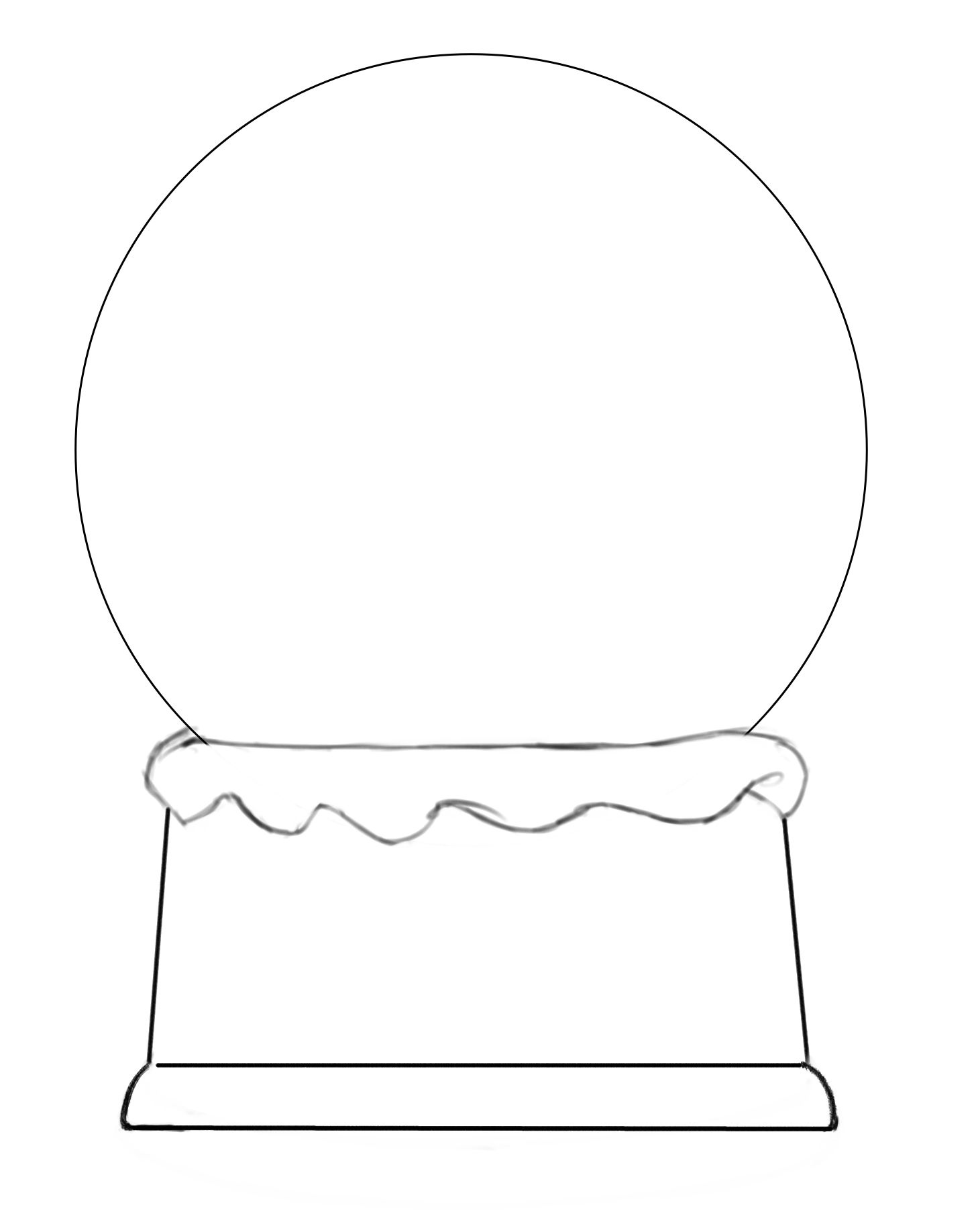 Custom Snow Globes - Letitsnowglobe - Design Template in Blank Snowflake Template