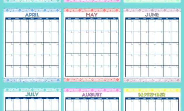 Cute Free Printable Monthly Calendars - Organizing Moms regarding Blank Calander Template