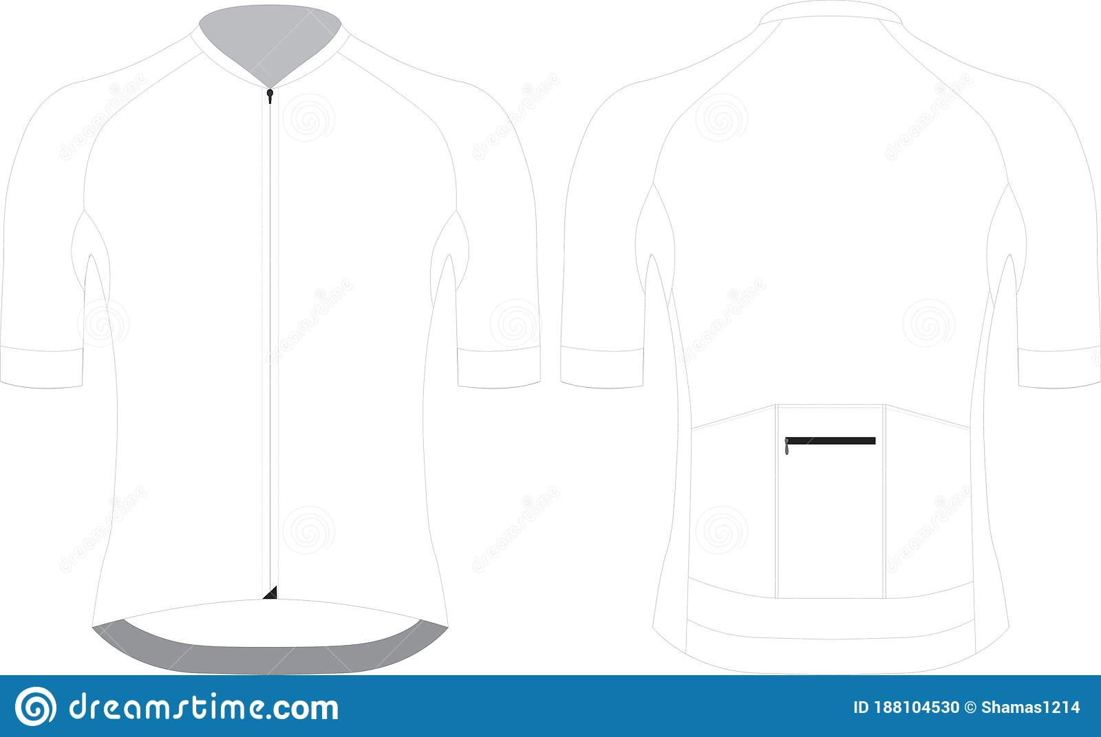 Cycling Short Sleeve Jersey Custom Design Blank Template within Blank Cycling Jersey Template