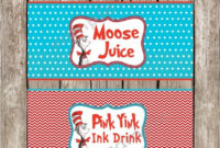 Dr. Seuss Cat In The Hat 2 Liter Bottle Labels Cat In The within Blank Cat In The Hat Template
