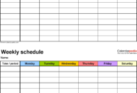 Extra Large Printable Blank Weekly Employee Schedule for Blank Monthly Work Schedule Template