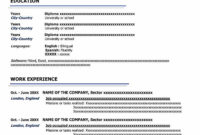 Fillable Free Resume Template In Word | Download Resume in Blank Resume Templates For Microsoft Word