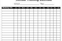 Free 21+ Sample Training Calendar Templates In Google Docs throughout Blank Workout Schedule Template