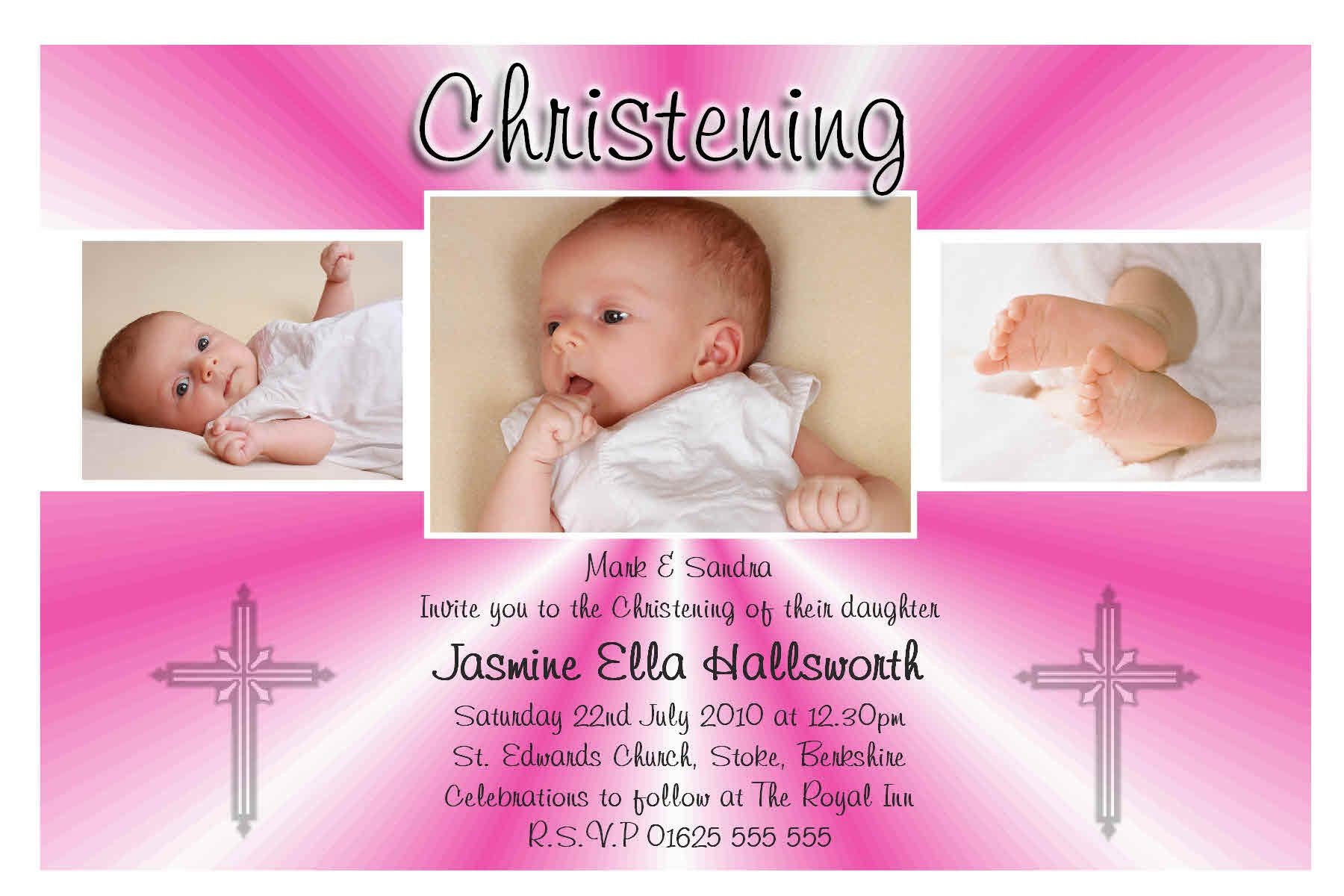 Free Baptism Invitation Template Download within Blank Christening Invitation Templates