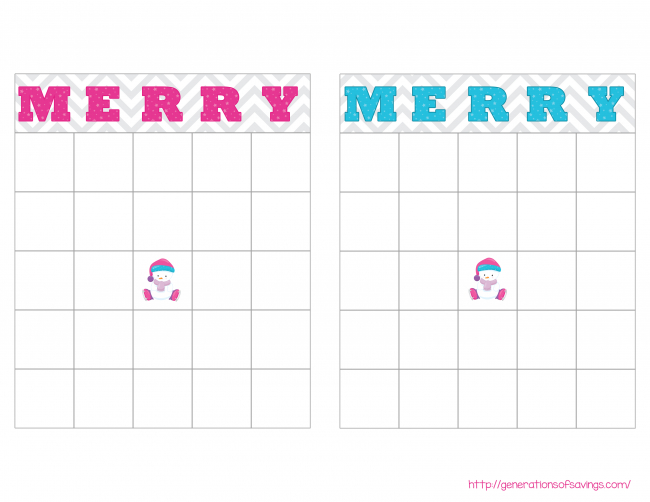Free Christmas Bingo Printable - Kat Balog within Blank Bingo Template Pdf