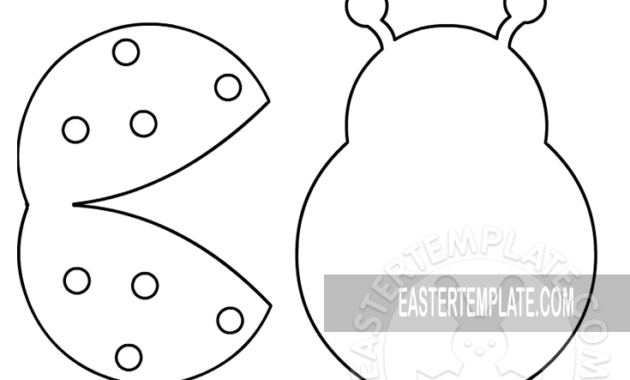 Free Ladybug Template | Easter Template throughout Blank Ladybug Template