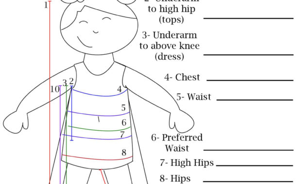 Free Printable Blank Measurement Chart For Boys, Girls &amp; Women throughout Blank Body Map Template