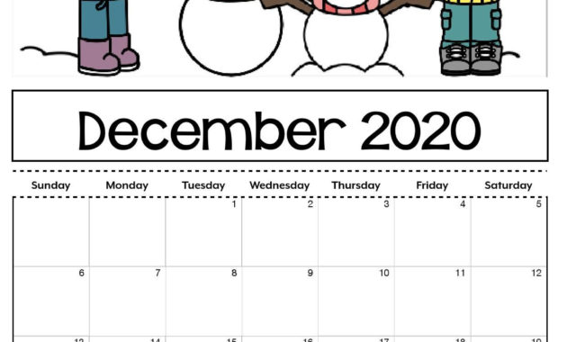 Free Printable Calendar 2020 Kids | Example Calendar Printable inside Blank Calendar Template For Kids