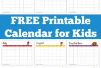 Free Printable Calendar For Kids – Editable & Undated regarding Blank Calendar Template For Kids