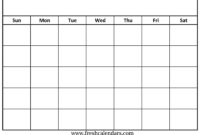 Free Printable Calendar Grid | Month Calendar Printable inside Blank Calender Template