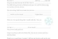 {Free Printable} Fill-In-The-Blank Letter To Santa | Santa pertaining to Blank Letter From Santa Template