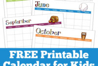 Free Printable Undated Calendar | Month Calendar Printable in Blank Calendar Template For Kids