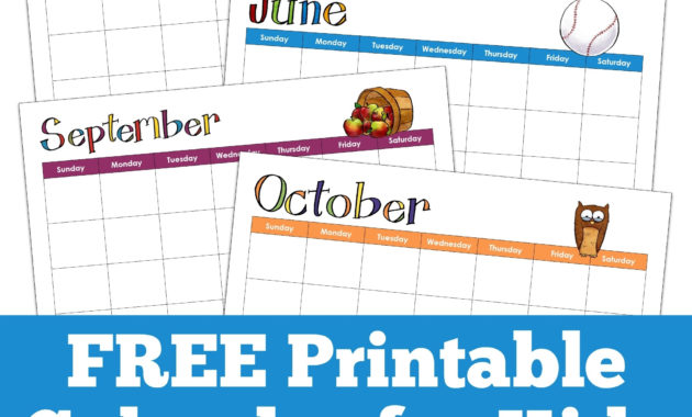 Free Printable Undated Calendar | Month Calendar Printable in Blank Calendar Template For Kids