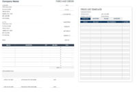 Free Purchase Order Templates | Smartsheet Pertaining To intended for Blank Money Order Template