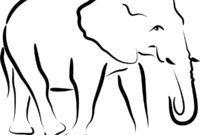 Free Simple Elephant Outline, Download Free Clip Art, Free within Blank Elephant Template