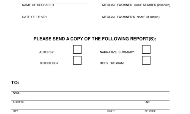 How Do You Request An Autopsy Report In Florida - Fill inside Blank Autopsy Report Template