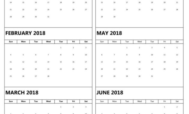 Incredible 6 Month At A Glance Calendar | Calendar in Month At A Glance Blank Calendar Template