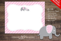 Instant Download 8X10 Pink Elephant Blank Sign Editable with regard to Blank Elephant Template