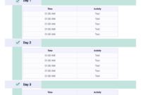 Itinerary Templates – Pdf Templates | Jotform throughout Blank Trip Itinerary Template
