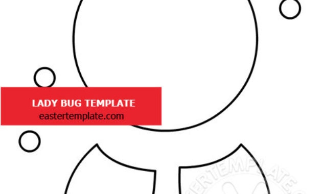 Lady Bug Template Cutout | Easter Template with Blank Ladybug Template