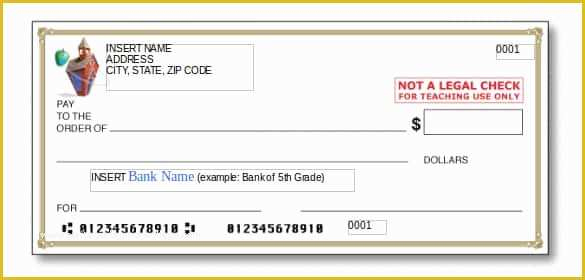 Large Fake Check Template Free Of 24 Blank Check Template within Large Blank Cheque Template