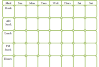 Meal Planning Made Easy | Sun Oven® | The Original Solar with Blank Meal Plan Template