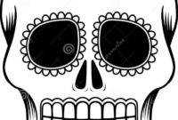 Mexican Sugar Skull Template Stock Vector - Illustration intended for Blank Sugar Skull Template