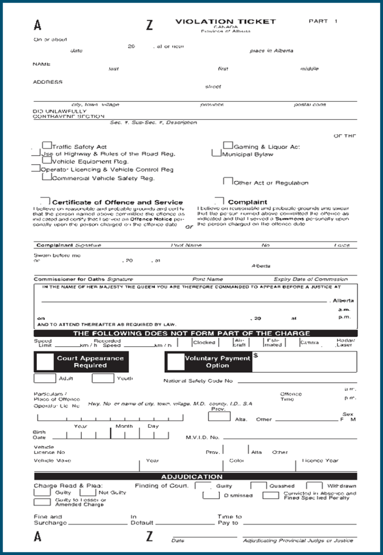 Occupational Health And Safety 3: Ticket Offences At Work with Blank Speeding Ticket Template