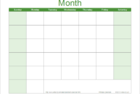 Printable Blank Calendar intended for Full Page Blank Calendar Template