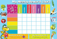 Printable Reward Chart Gorgeous And Colorful | Reward intended for Blank Reward Chart Template
