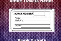 Raffle Ticket Template 8 Blank Raffle Tickets Per Page Party regarding Blank Admission Ticket Template
