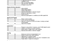 Safe Driving Evaluation Template Yes No – Fill Online intended for Blank Evaluation Form Template