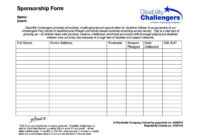 Sponsor Form Template Word - Sampletemplatess within Blank Sponsor Form Template Free