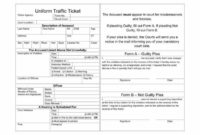 State Of Michigan Uniform Law Citation – Fill Online With with Blank Speeding Ticket Template
