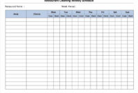 The Excellent Blank Checklist Template Pdf with Blank Cleaning Schedule Template