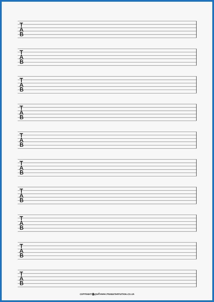 The Remarkable 58 New Models Of Blank Guitar Tab Template within Blank Sheet Music Template For Word