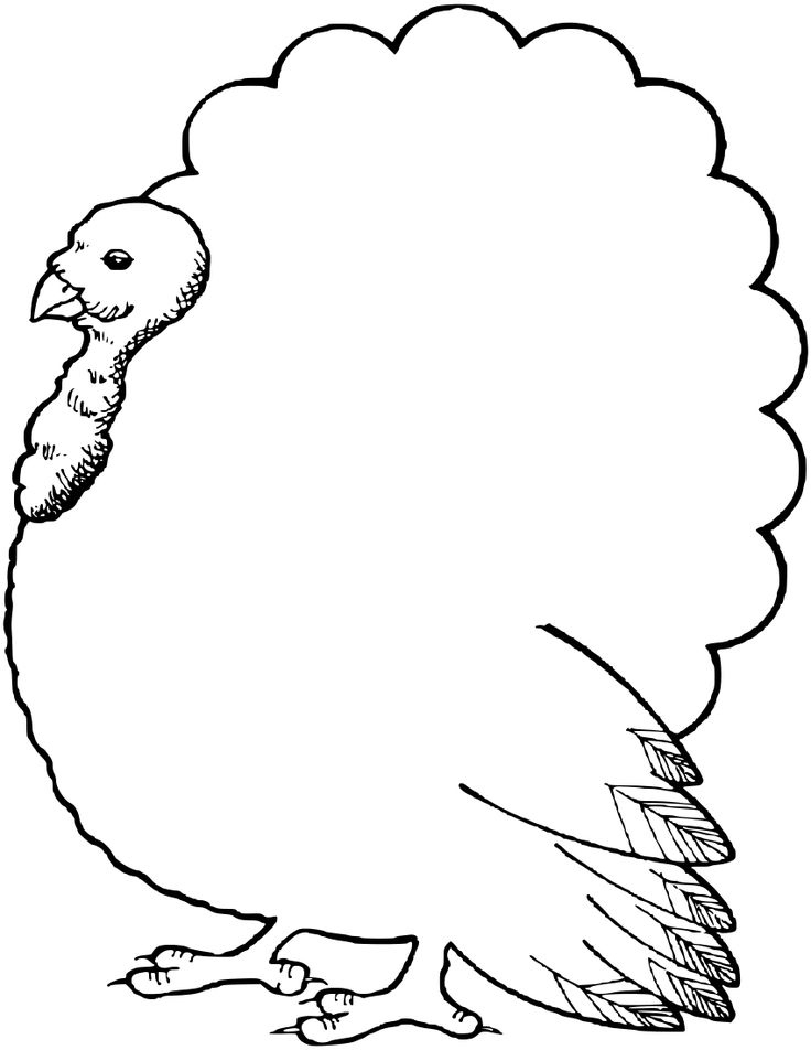 Turkey Outline Clipart With Regard To Blank Turkey intended for Blank Turkey Template