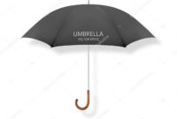 Vector 3D Realistic Render Black Blank Umbrella Icon regarding Blank Umbrella Template